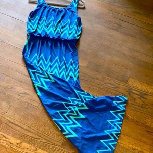 Pixley Maxi chevron print dress